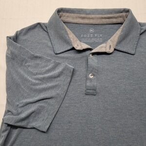 Free Fly Polo Shirt Mens XL Green Performance Bamboo Stretch Golf Academia UPF